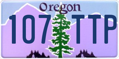 OR license plate 107TTP