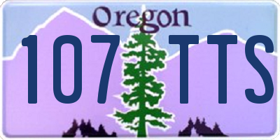 OR license plate 107TTS