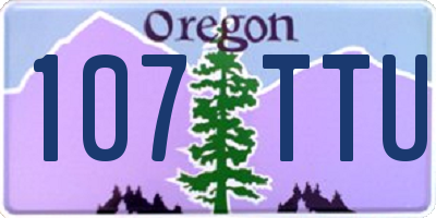 OR license plate 107TTU