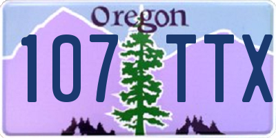 OR license plate 107TTX