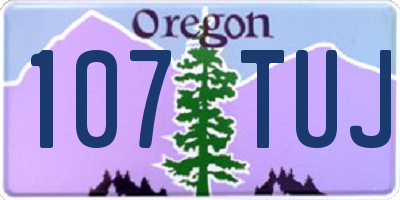 OR license plate 107TUJ