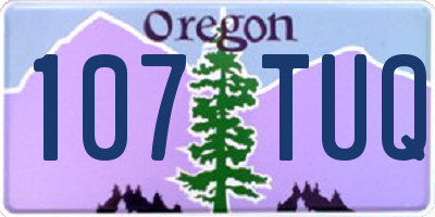OR license plate 107TUQ