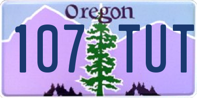 OR license plate 107TUT