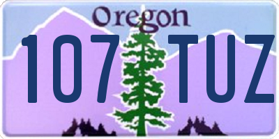 OR license plate 107TUZ