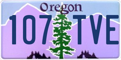 OR license plate 107TVE