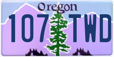 OR license plate 107TWD