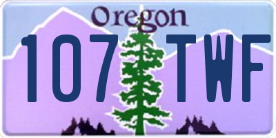 OR license plate 107TWF