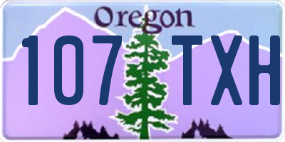 OR license plate 107TXH