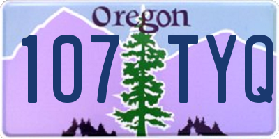 OR license plate 107TYQ