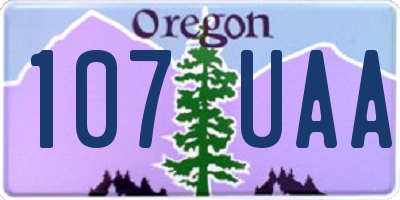OR license plate 107UAA