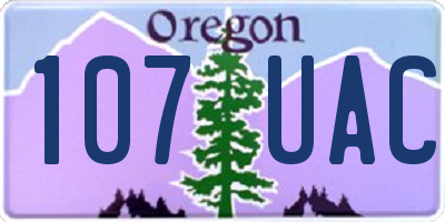 OR license plate 107UAC