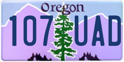 OR license plate 107UAD