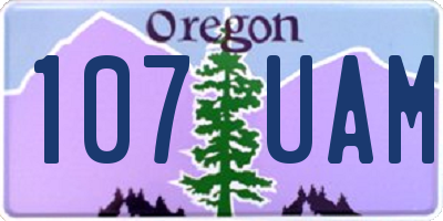 OR license plate 107UAM