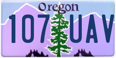 OR license plate 107UAV