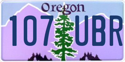 OR license plate 107UBR