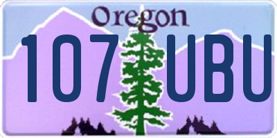 OR license plate 107UBU