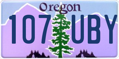 OR license plate 107UBY
