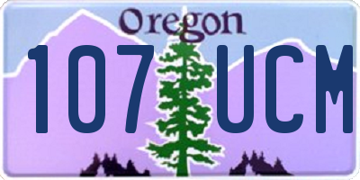 OR license plate 107UCM