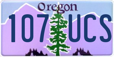OR license plate 107UCS