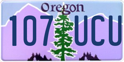 OR license plate 107UCU
