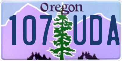 OR license plate 107UDA
