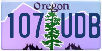 OR license plate 107UDB