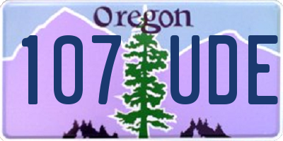 OR license plate 107UDE