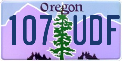 OR license plate 107UDF
