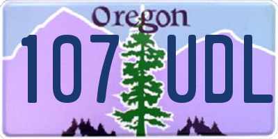 OR license plate 107UDL