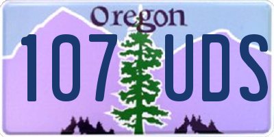 OR license plate 107UDS