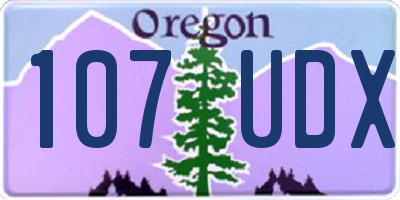 OR license plate 107UDX