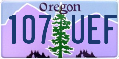 OR license plate 107UEF