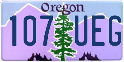 OR license plate 107UEG