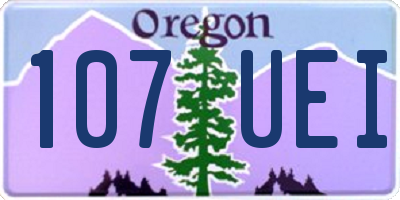 OR license plate 107UEI