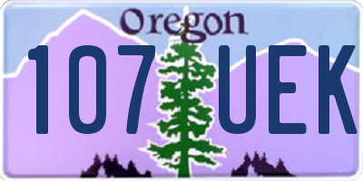 OR license plate 107UEK