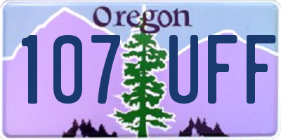 OR license plate 107UFF