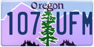 OR license plate 107UFM