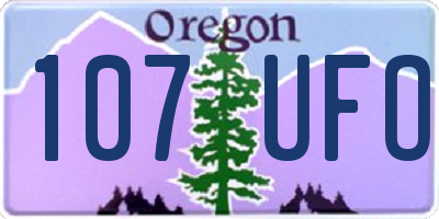 OR license plate 107UFO