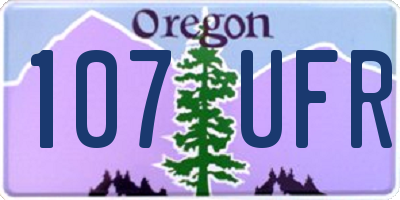 OR license plate 107UFR