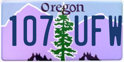 OR license plate 107UFW