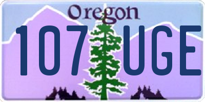 OR license plate 107UGE