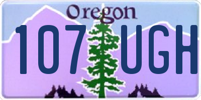 OR license plate 107UGH