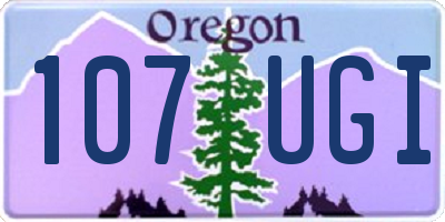 OR license plate 107UGI