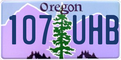 OR license plate 107UHB