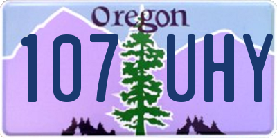 OR license plate 107UHY