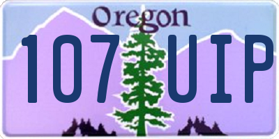 OR license plate 107UIP