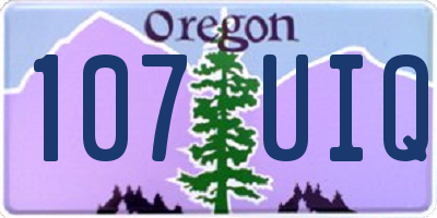 OR license plate 107UIQ