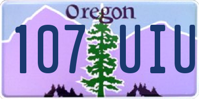 OR license plate 107UIU