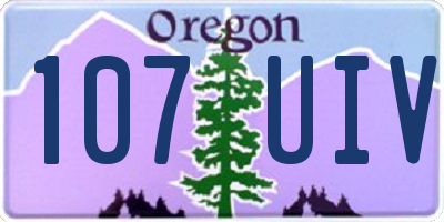 OR license plate 107UIV