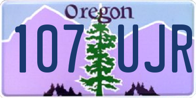 OR license plate 107UJR
